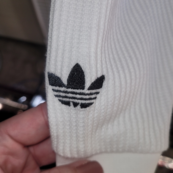 NWOT Adidas White Thermal Men's Sweater - Picture 4 of 5